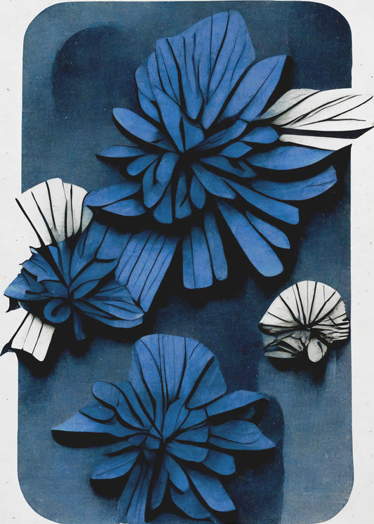 Diepte van de blauwe bloesem | Canvas