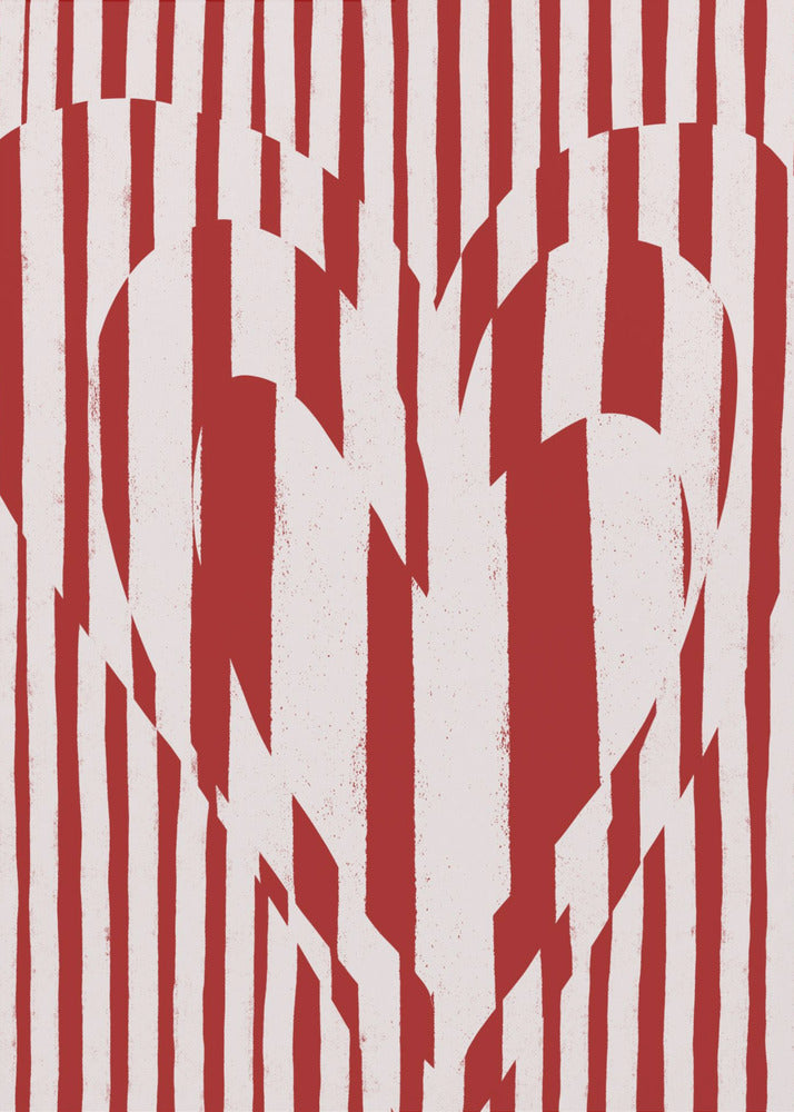 Hart in Strepen | Canvas