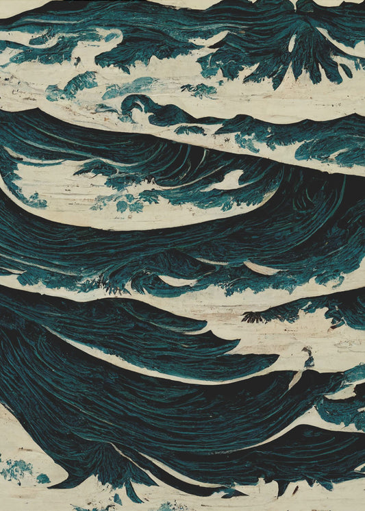 Turbulente golven | Canvas