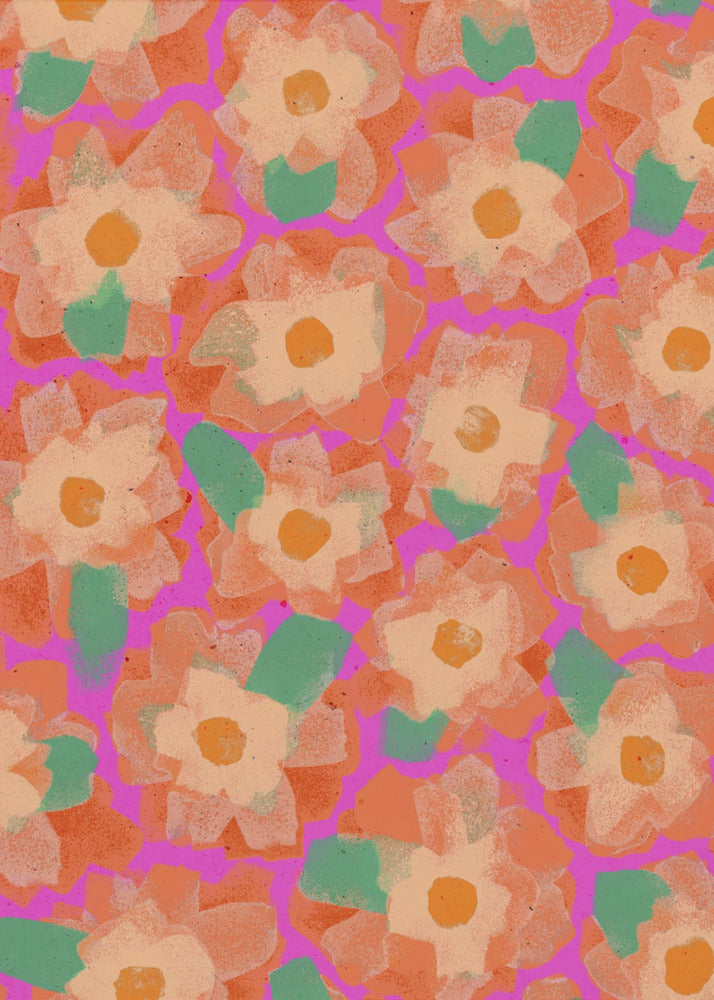 Levendige Bloemblaadjesdans | Canvas