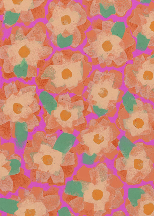 Levendige Bloemblaadjesdans | Canvas