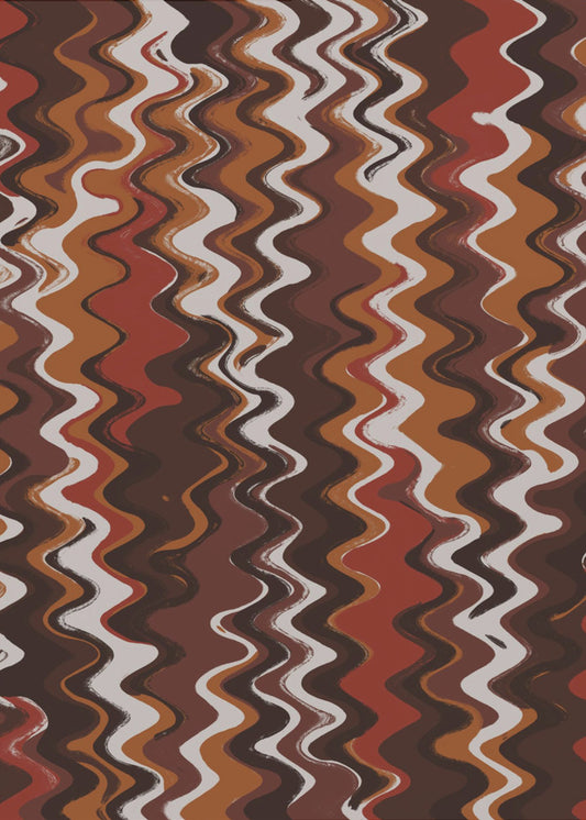 Karmozijnrode golven | Canvas