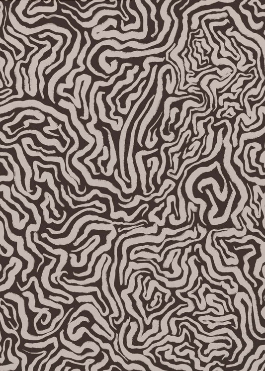 Abstracte doolhoflijnen | Poster