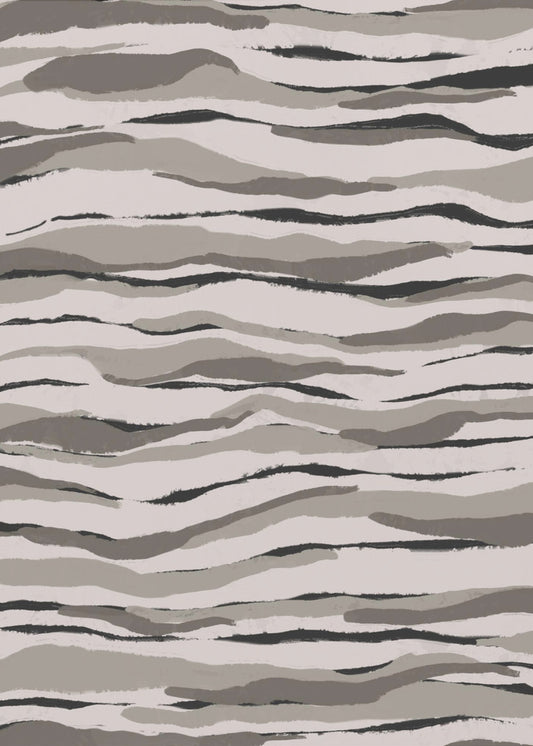Monochrome golven | Canvas