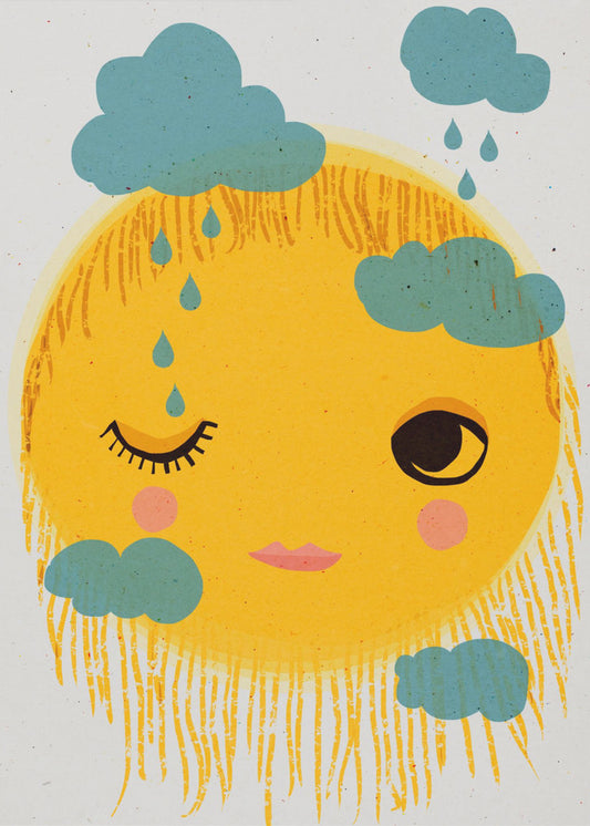 Gemengde emoties van de zon | Canvas