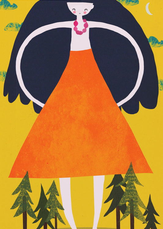 Reuzin in het bos | Poster