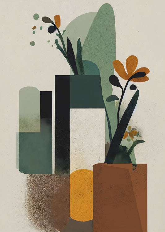 Abstract Tuinzicht | Canvas