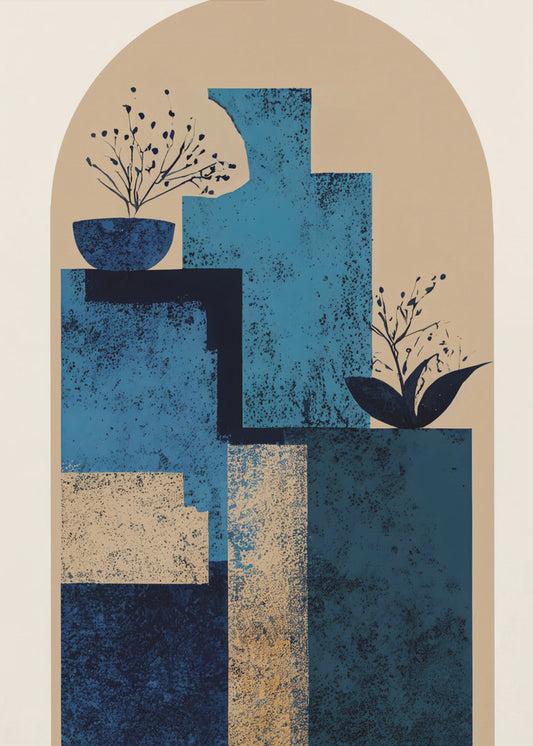 Blauwe vaas | Canvas