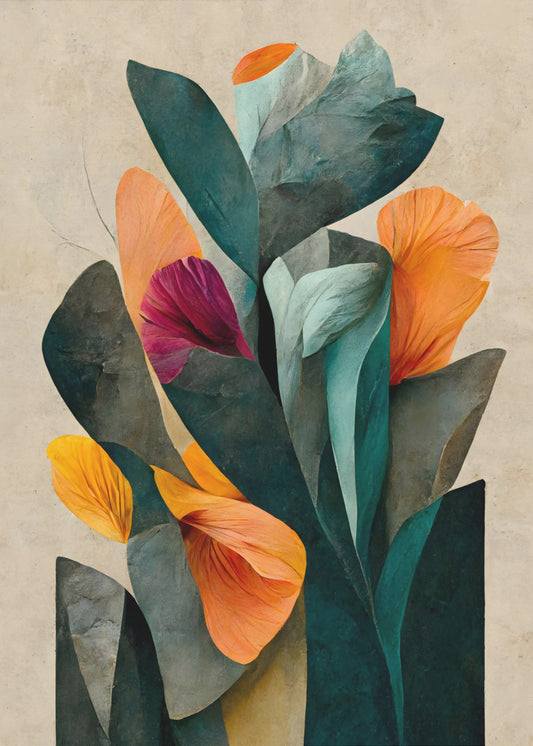 Bloemblaadjes in harmonie | Poster