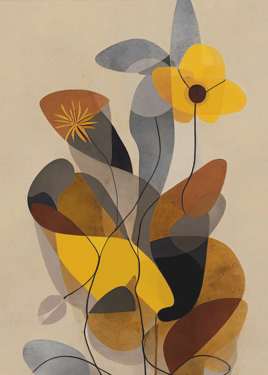 Bloemengeometrie | Canvas