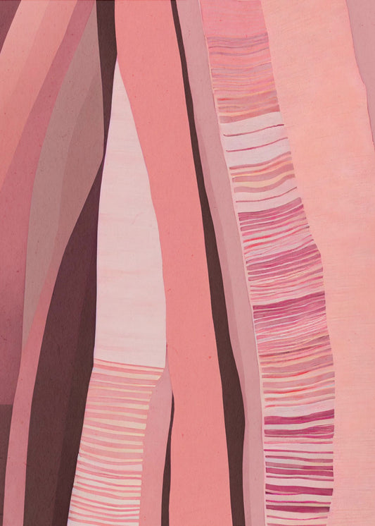 Rosy Strata Layers | Canvas