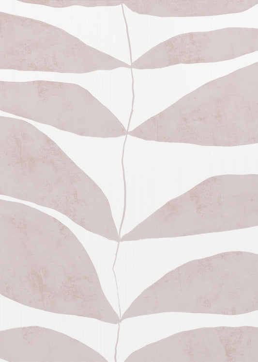Bladpatronen in zachte beige tinten | Poster