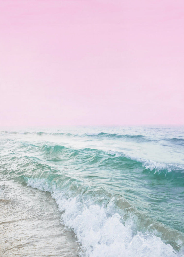 Roze Luchtstrand | Canvas