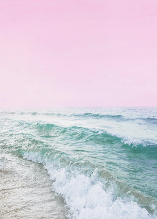 Roze Luchtstrand | Canvas