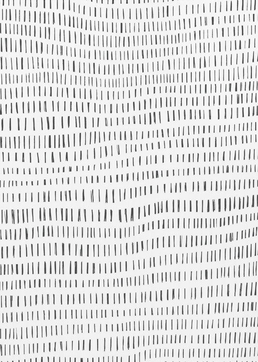 Minimalistische zwarte lijnen ritmisch gerangschikt | Canvas