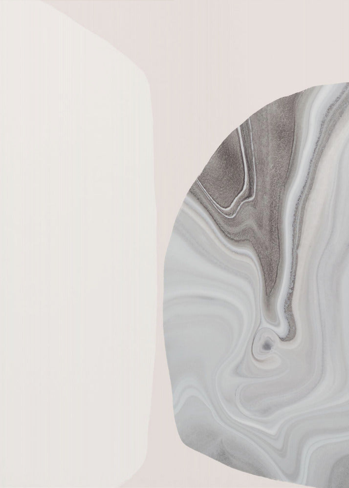 Marmertextuur met vloeiende lijnen | Poster