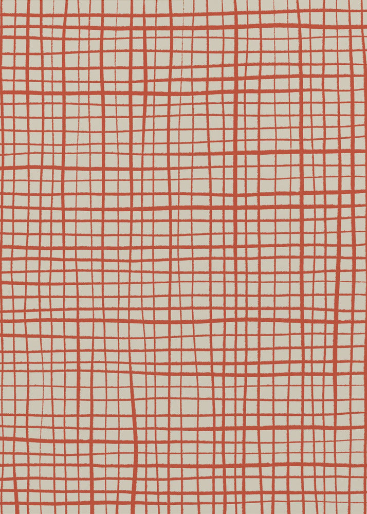 Rode rasterharmonie | Canvas