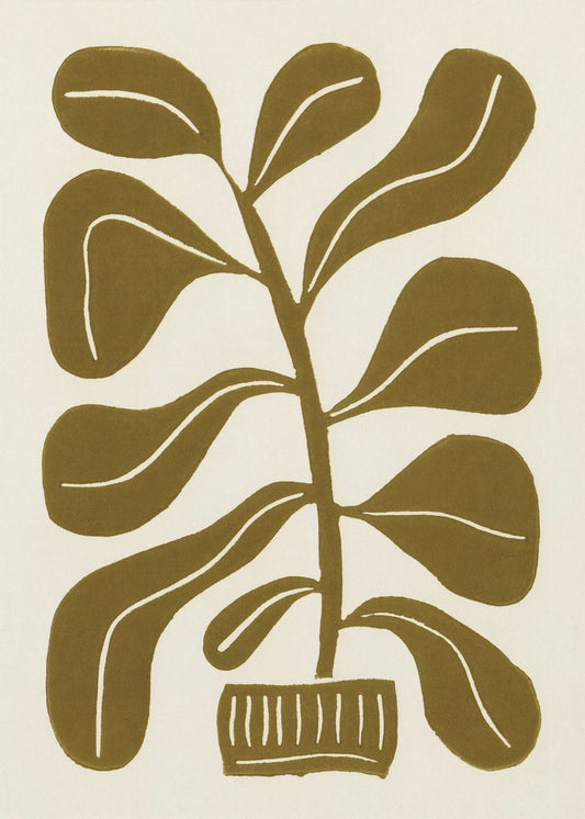 Linosnede Kamerplant #2 | Poster