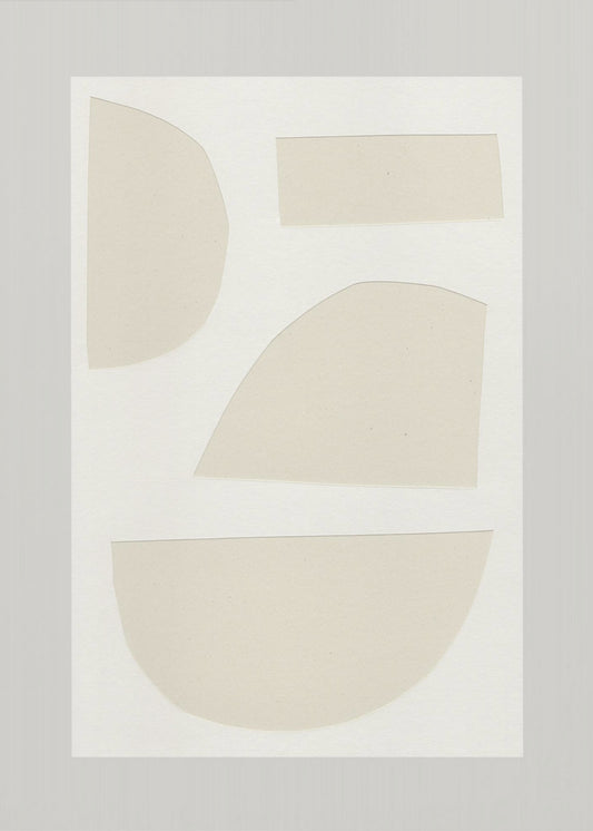 Geometrische vormen in een monochroom palet | Canvas