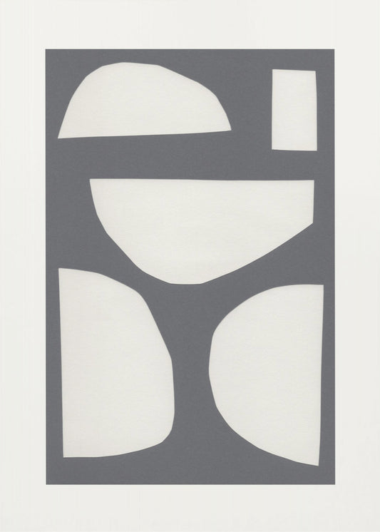 Geometrische vormen in een monochroom palet | Canvas