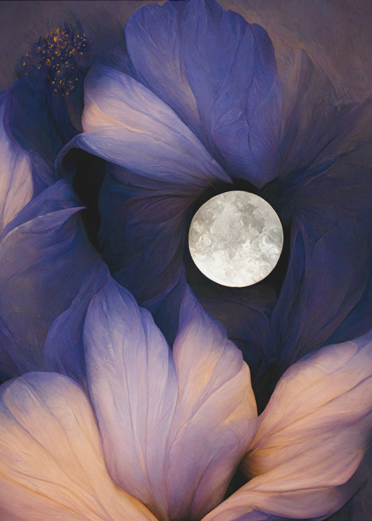 Maanverlichte bloesems | Canvas