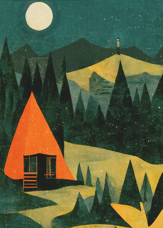 Maanverlichte hutdroom | Poster