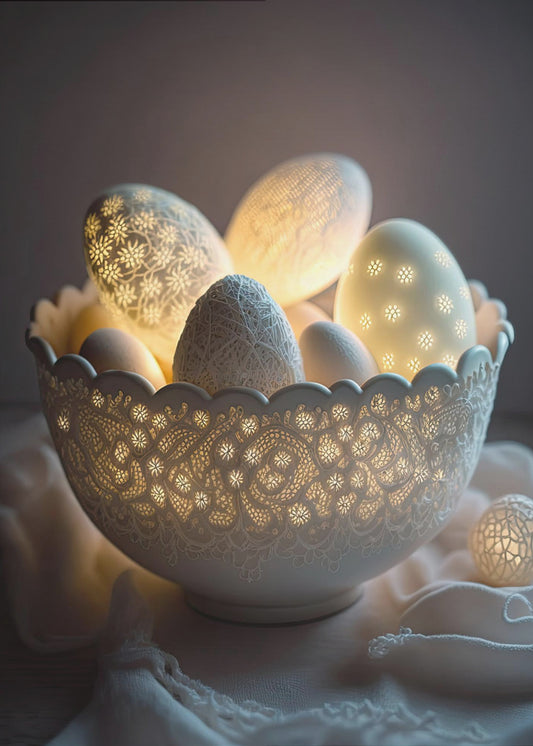 Radiant Egg Elegance | Canvas