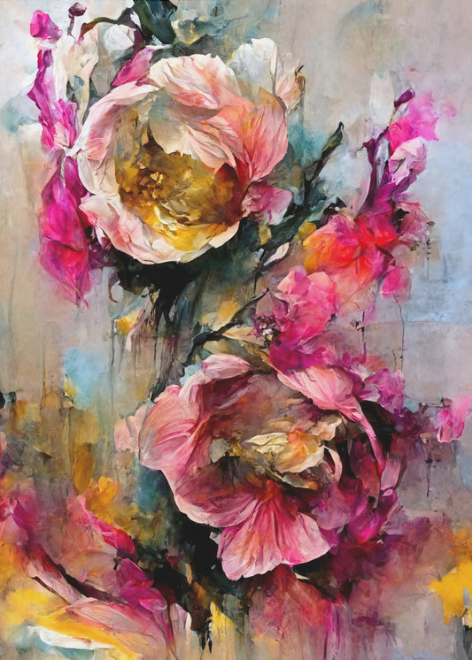 Levendige Bloei Fusie | Canvas