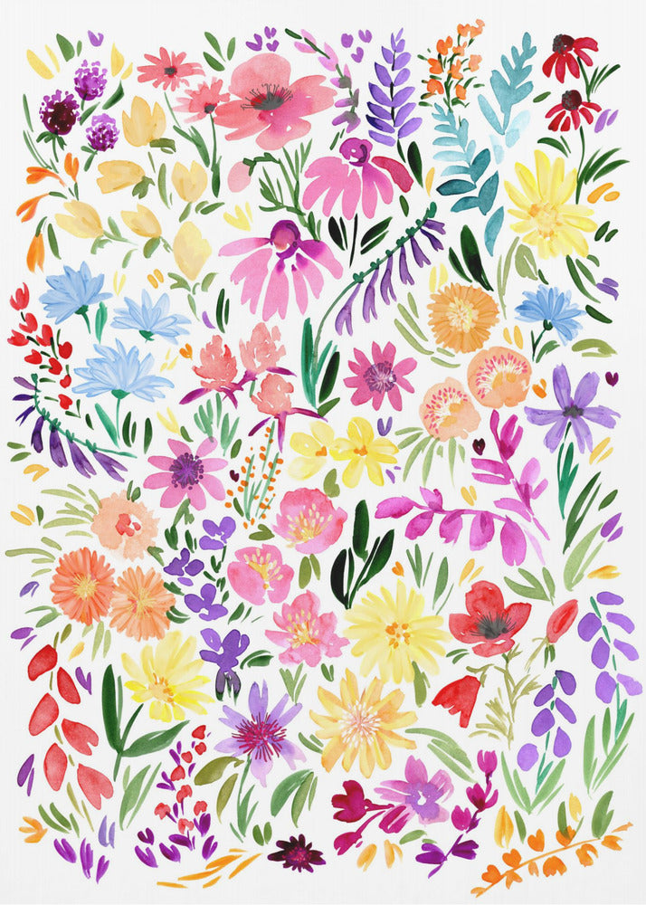 Wilde bloemenweide | Canvas