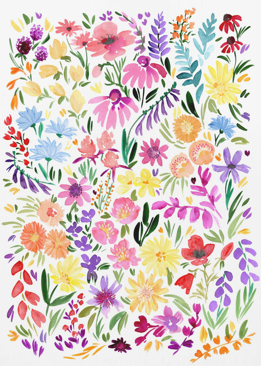 Wilde bloemenweide | Canvas