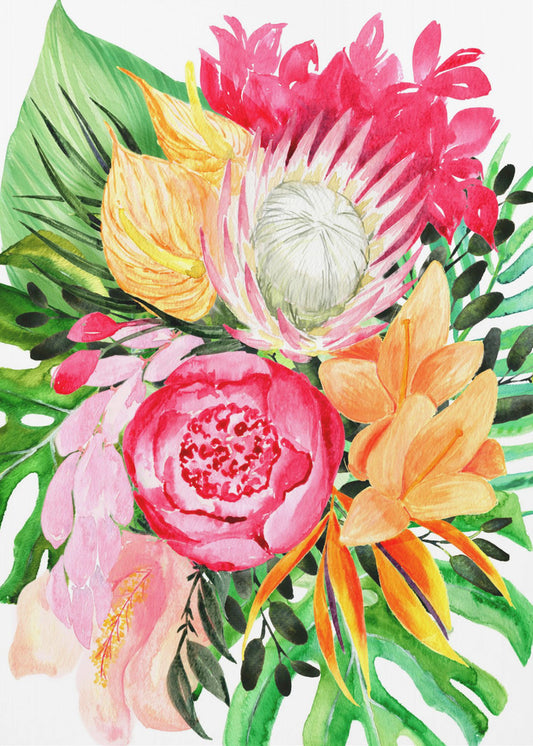Celia tropisch boeket | Canvas