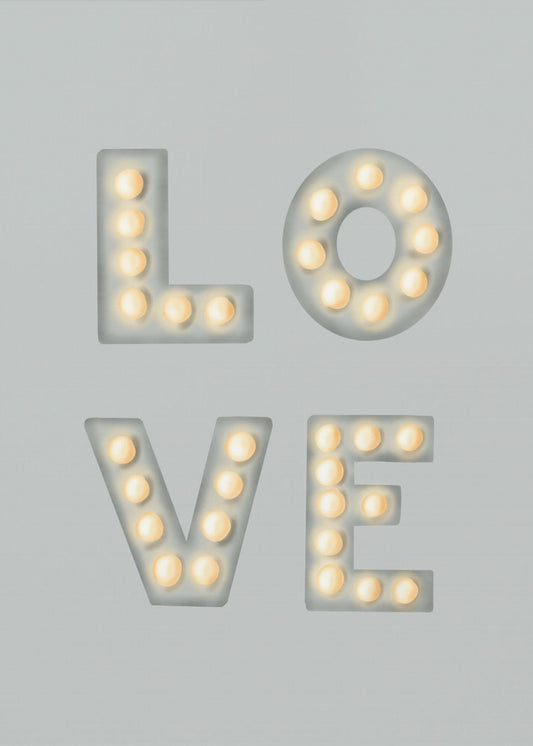LIEFDE Lichtletters Groen | Poster
