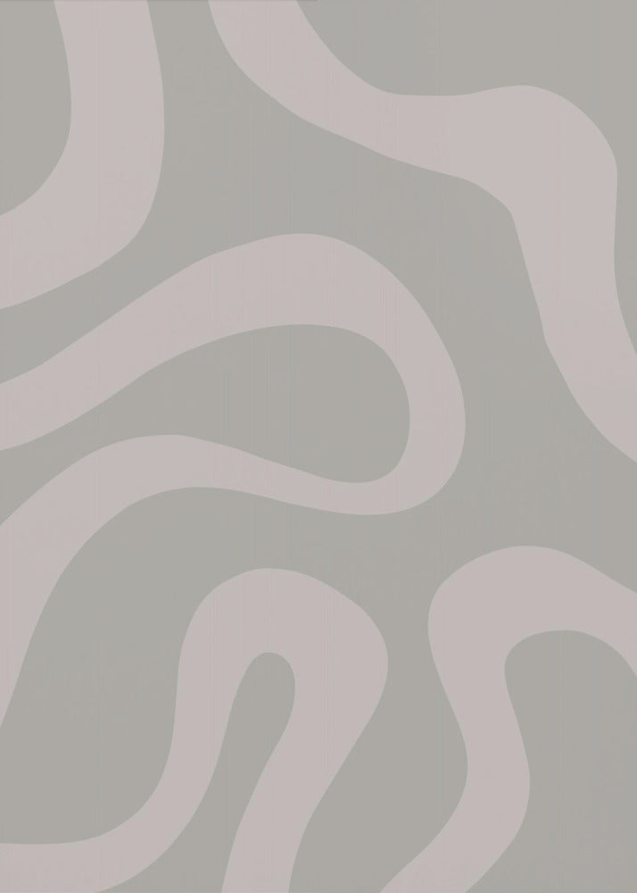White Lines On A Muted Grey Background | Poster