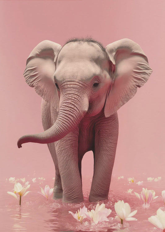 Olifant in bloesem | Canvas