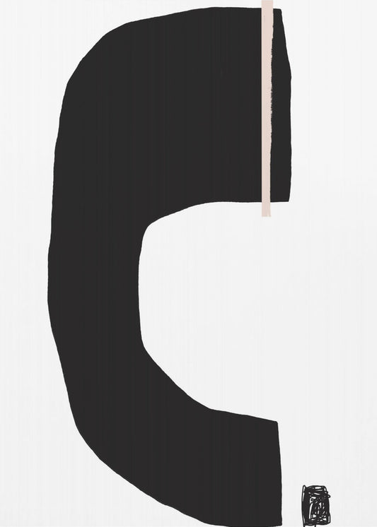 Zwarte geometrische vormen | Poster