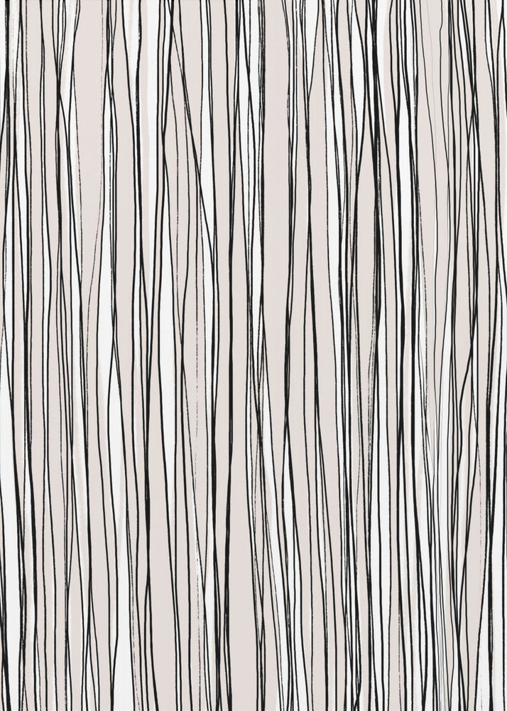 Zwart op beige lijnen | Poster