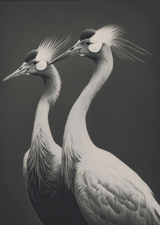 Elegant kraanvogelduo | Canvas