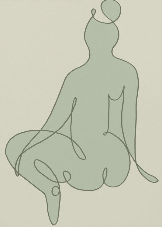 Zittend Groen | Poster