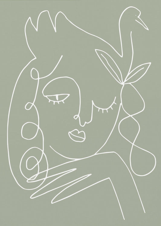 Vrouw Groen | Canvas