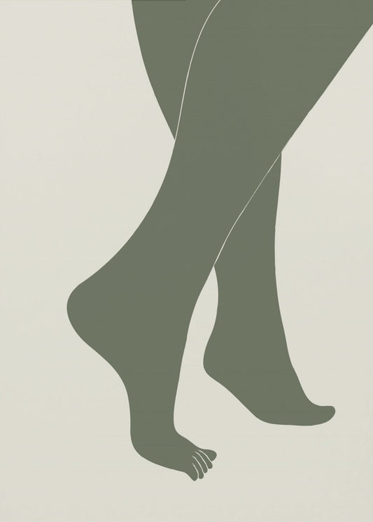 Tip Toe Groen | Canvas