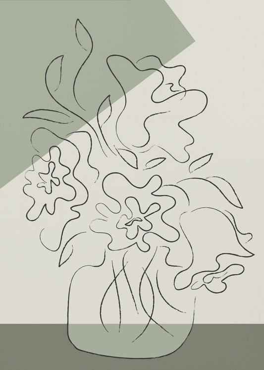 Bloem Groen | Canvas