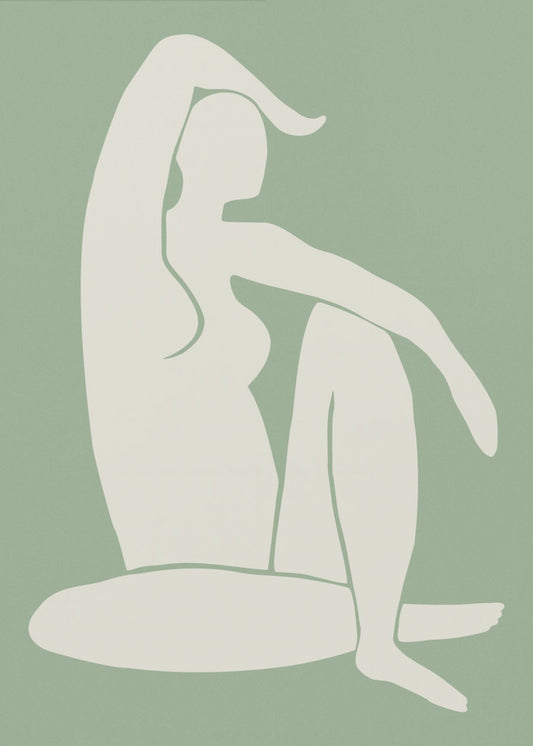 Figuur Matisse Stijl Groen | Canvas