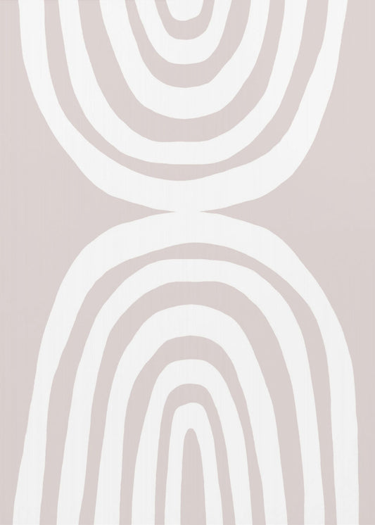 Organische concentrische vormen | Canvas