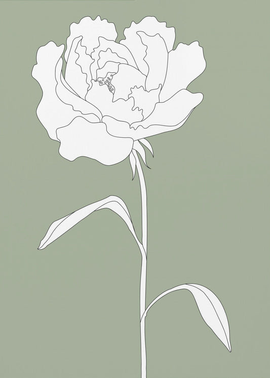 Roos in Groen | Canvas