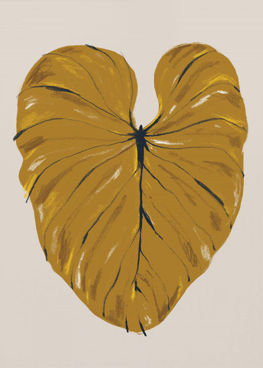 Philodendron Gloriosum Mosterd | Canvas