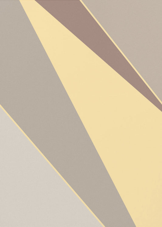 Abstracte vormen geel | Canvas