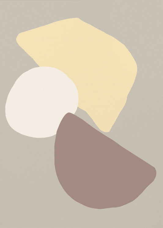 Geometrische velden geel | Canvas