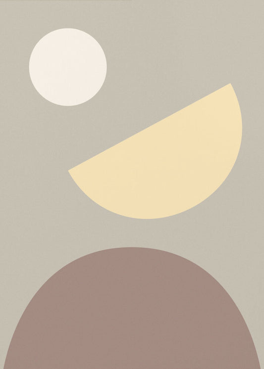 Bogen Geel en Grijs | Canvas