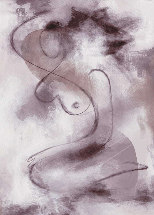 VROUW FIGURATIEF ABSTRACT SCHILDERIJ PAARS | Canvas