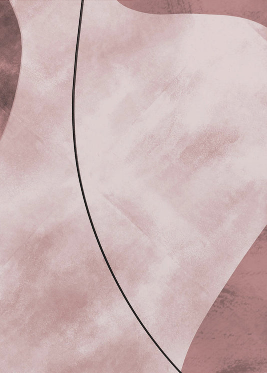 Abstracte vormen roze | Canvas